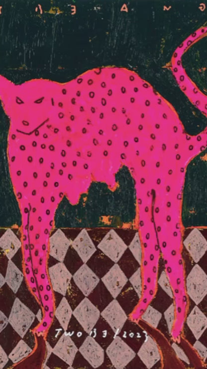 Bold Pink Leopard Art Print