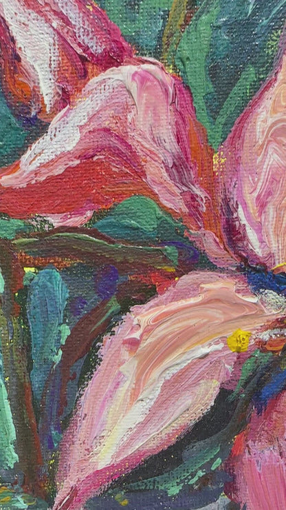 Abstract Floral Still Life Oil Painting