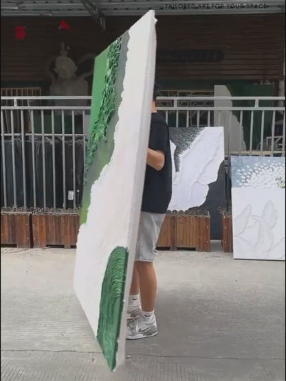 Wabi-Sabi Green Painting TA#031