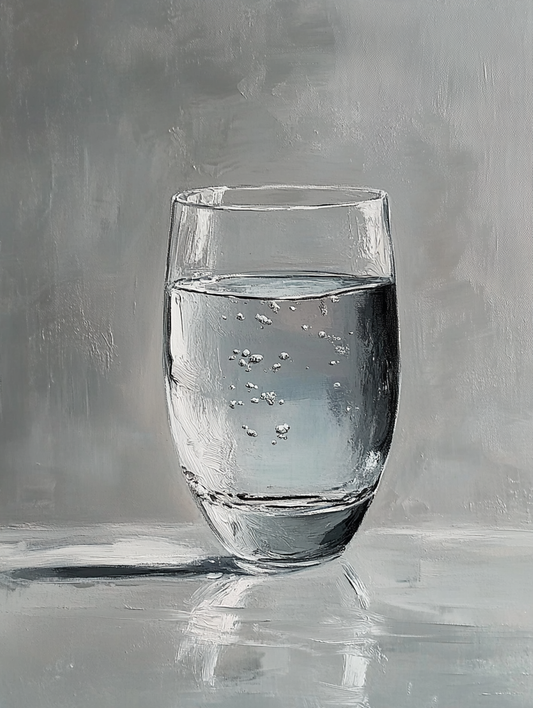 Crystal Clear Glass - Minimalist Canvas Painting