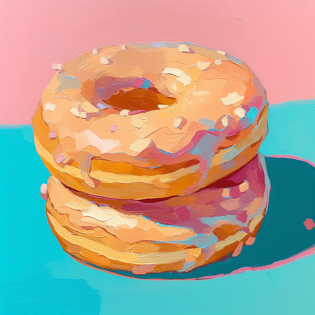 Pink Donuts Canvas Art