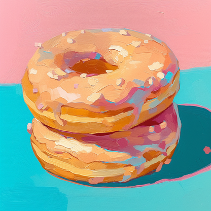 Pink Donuts Canvas Art