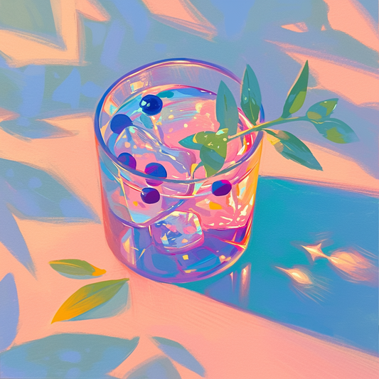 Blueberry Sparkle Glass Art